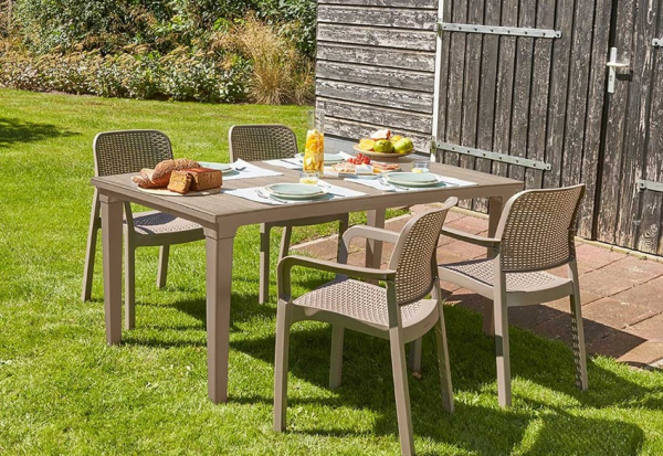 Стул для дачи Samanna Allibert (Аллиберт), цвет коричневый