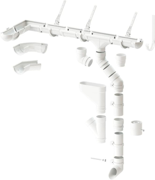 Кронштейн желоба Docke LUX цвет пломбир (RAL 9003)