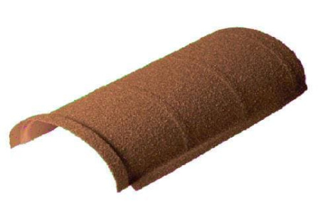 Конек Метротайл (Metrotile) полукруглый, цвет пустыня, 410х173 мм