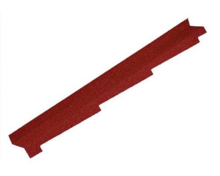 Боковое примыкание Метротайл (Metrotile) левое, цвет красный, 1250 мм