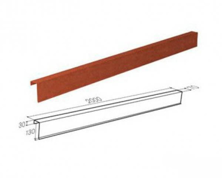 Фронтонная планка Gerard, 2000 мм, burgundy (151)