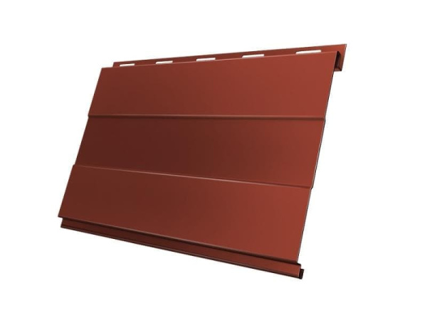 Металлический сайдинг Гранд Лайн / Grand Line профиль Вертикаль, Atlas 0.5, цвет Ral 8004 (терракота)