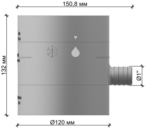 Водосборник универсальный Docke, RAL 8019 темно-коричневый