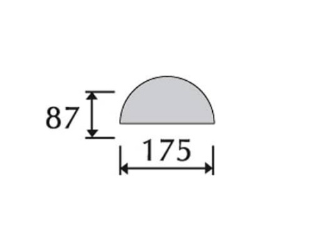 Крышка Метротайл (Metrotile) для полукруглого конька, цвет бургундия