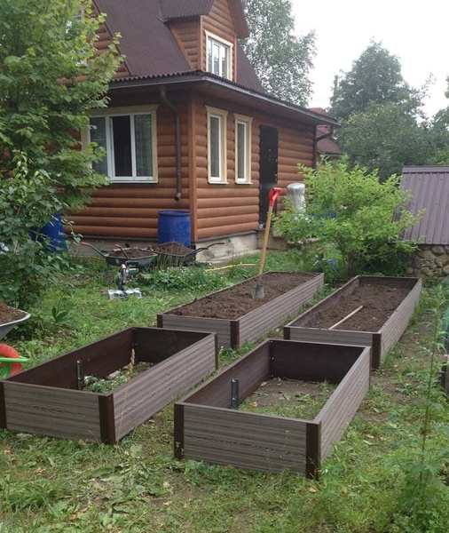 Доска ДПК для грядки HOLZHOF, 150х25х2950 мм, коричневый