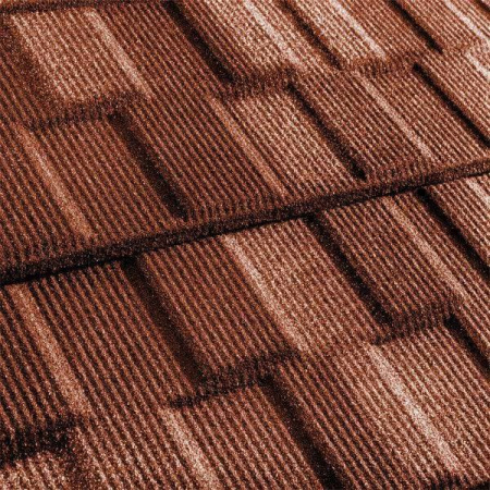 Композитная черепица Метротайл (Metrotile) серия MetroViksen, цвет терракот, 1330х410 мм