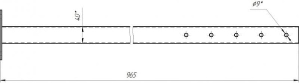 Кронштейн стеновой Optima Grand Line (Гранд Лайн), цвет RAL 8017 (коричневый)