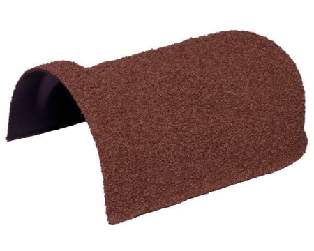 Наконечник Метротайл (Metrotile) для полукруглого конька, цвет кофе, 300х175 мм