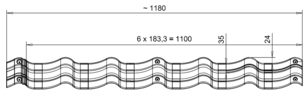 Металлочерепица BudMat (БудМат), коллекция Белла Сара, D-Matt 0.5, цвет Ral 8017 (коричневый)