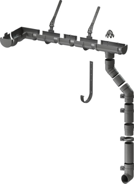 Наконечник D85 мм Деке Премиум / Docke Premium, цвет графит (Ral 7024)