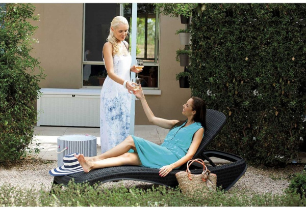 Шезлонг садовый Atlantic Keter (Кетер), цвет графит