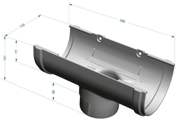 Воронка D120/85 мм Деке Премиум / Docke Premium, цвет шоколад (Ral 8019)