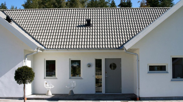 Конечная коньковая черепица Kriastak, серый неокрашенный