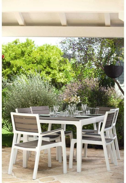 Стул Harmony armchair Keter (Кетер), цвет белый-светло-серый