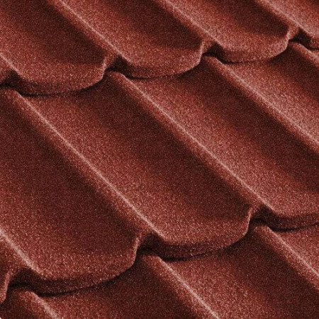 Композитная черепица Метротайл (Metrotile) серия Mistral, цвет красный, 1305х415 мм