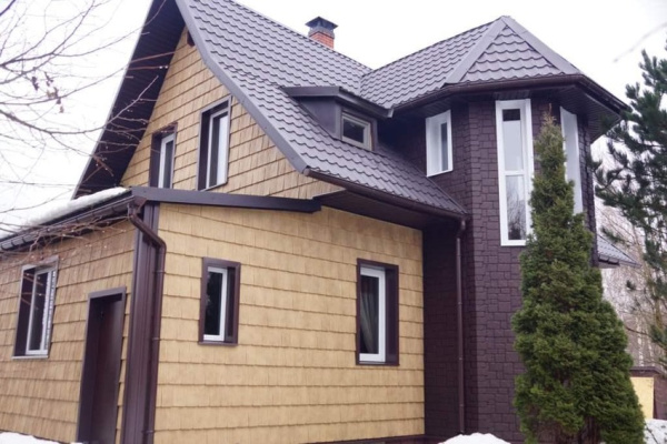 Фасадная панель Я-Фасад Grand Line Сибирская дранка, железо