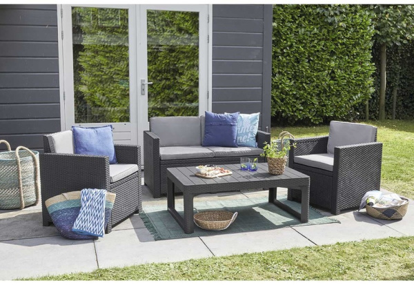 Стол Lyon rattan table Allibert (Аллиберт), цвет капучино