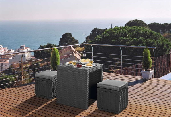 Тумба для сиденья Cube whis coution Allibert (Аллиберт), цвет графит