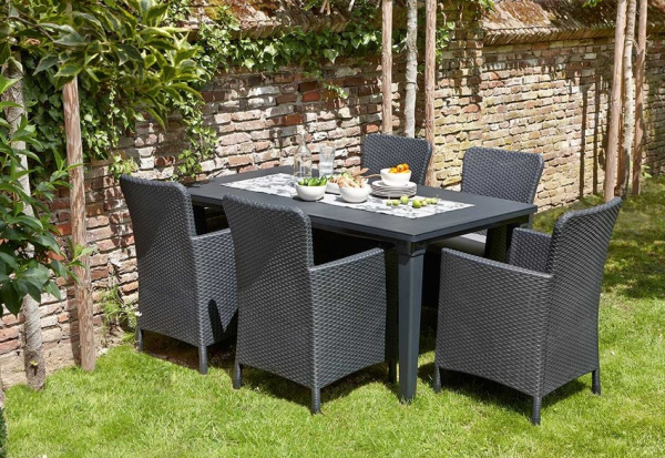 Стол уличный Futura Allibert (Аллиберт), цвет коричневый