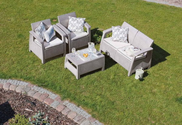 Дачная мебель Corfu set Allibert (Аллиберт), цвет коричневый