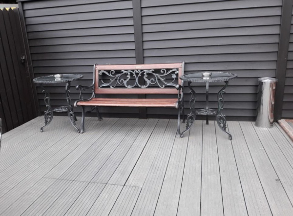 Террасная доска Смарт Terrapol / Террапол ДПК пустотелая c пазом, 4000х130х22 мм, цвет черное дерево