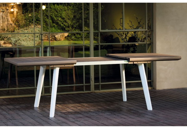 Стол уличный Harmony Extendable table Keter (Кетер), цвет белый-светло-серый