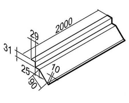 Карнизная планка Gerard, 2000 мм, chestnut (121)