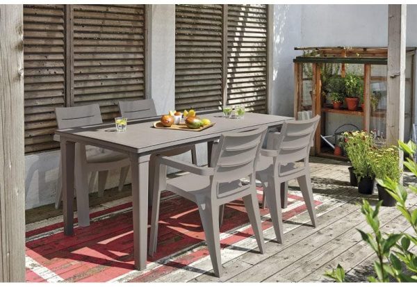 Пластиковый стул Ibiza Allibert (Аллиберт), цвет капучино