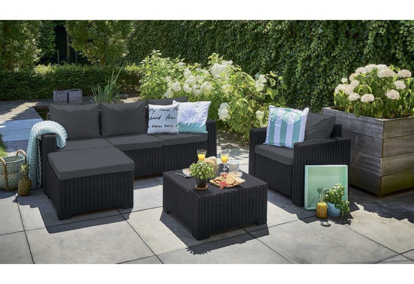 Угловой комплект мебели Moorea set unity Allibert (Аллиберт), цвет графит