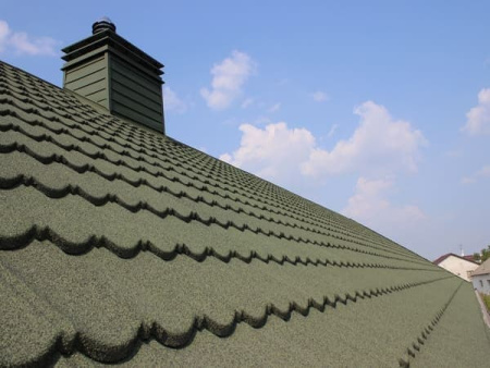 Композитная черепица Grand Line Barcelona, шоколад, 417х1350 мм