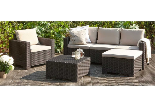 Угловой комплект мебели Moorea set unity Allibert (Аллиберт), цвет графит