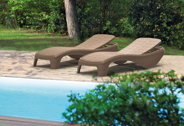 Шезлонг садовый Atlantic Keter (Кетер), цвет коричневый