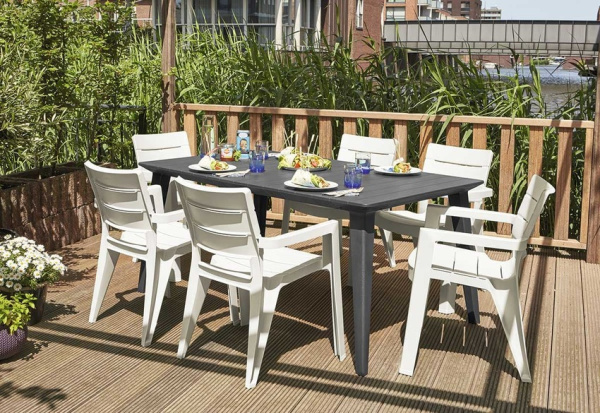 Пластиковый стул Ibiza Allibert (Аллиберт), цвет капучино