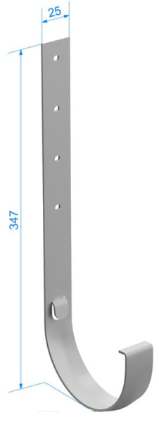 Кронштейн желоба металлический 300 мм Docke Standard, RAL 3005 красный