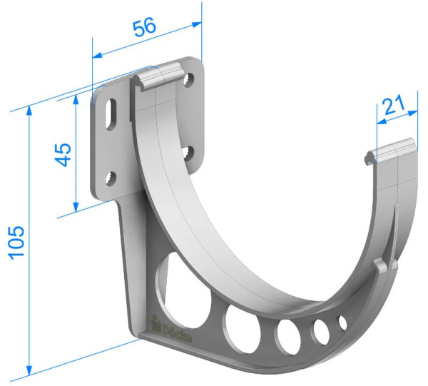 Кронштейн желоба Docke Standard, RAL 3005 красный