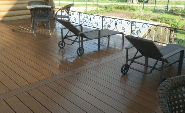 Террасная доска Смарт Terrapol / Террапол ДПК полнотелая без паза, 4000х130х24 мм, цвет анис