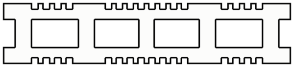 Террасная доска Экодек шовная, 165х24х4000 мм, цвет венге (темно-коричневый)