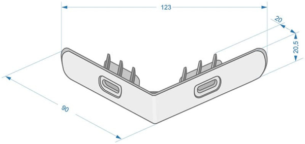 Стартовый угол ПВХ Docke Edel