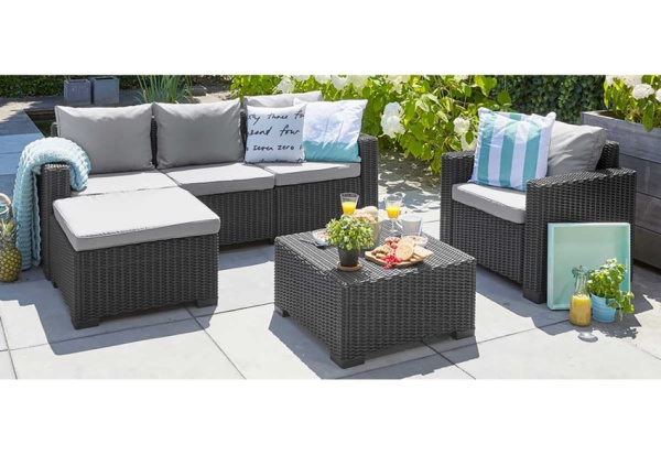 Угловой комплект мебели Moorea set unity Allibert (Аллиберт), цвет графит