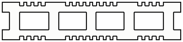 Террасная доска Экодек шовная, 165х24х6000 мм, цвет шоколад (светло-коричневый)