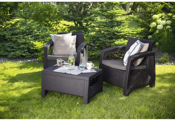 Садовая мебель Corfu weekend Allibert (Аллиберт), цвет коричневый