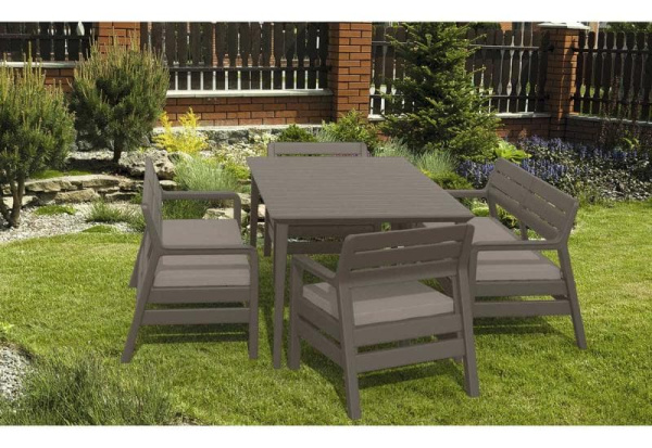 Дачная мебель Delano with Lima table 160 Allibert (Аллиберт), цвет коричневый
