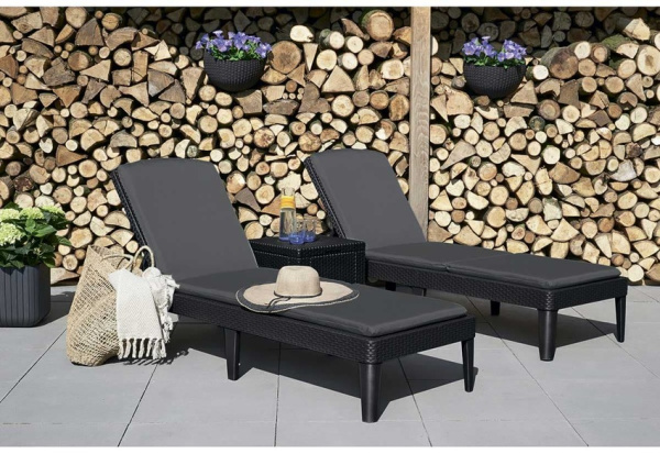 Шезлонг садовый Jaipur Sun lounger Allibert (Аллиберт), цвет капучино