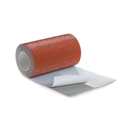 Гидроизоляционная лента Бутилен Алу Вейв 0,45 Tegola самоклеющаяся, 5х0,45 м, терракот