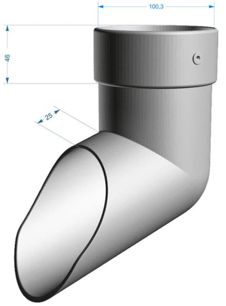 Наконечник Docke LUX цвет пломбир (RAL 9003)