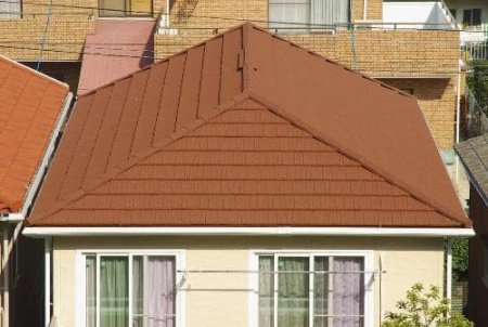 Композитная черепица Gerard Shake, 1250x371мм, rosso