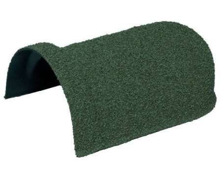 Наконечник Метротайл (Metrotile) для полукруглого конька, цвет зеленый, 300х175 мм
