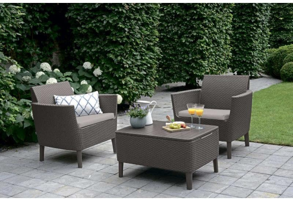 Дачная мебель Salemo balcony set Allibert (Аллиберт), цвет капучино